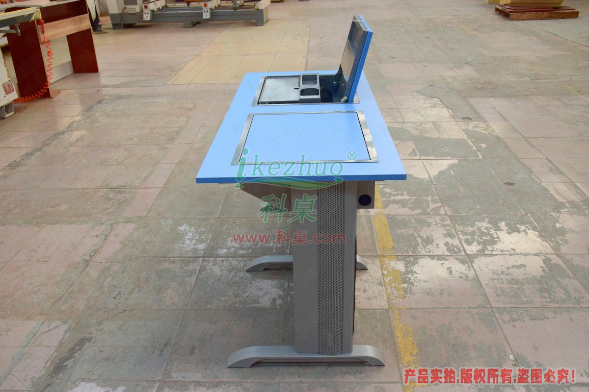 科桌家具,翻转电脑桌,双人金属脚架手动箱体翻转电脑桌 科桌家具,翻转电脑桌,双人金属脚架手动箱体翻转电脑桌