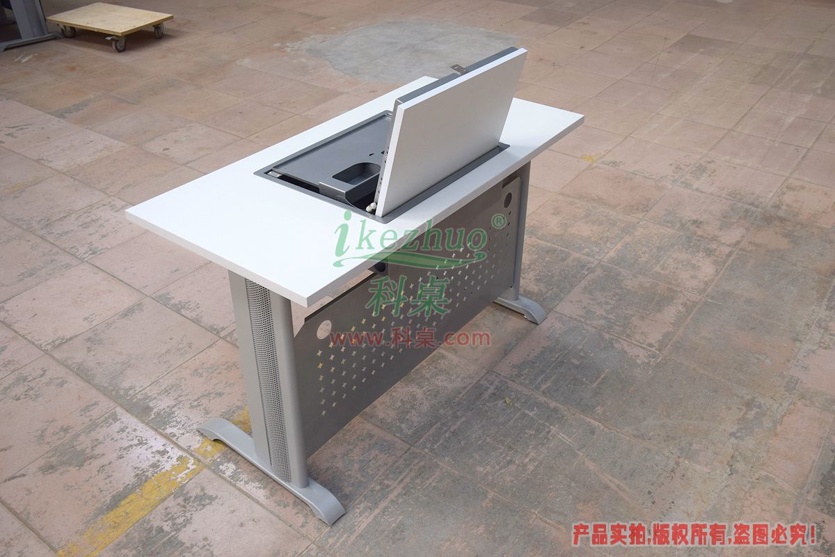 科桌家具,手动翻转器,单人金属脚架手动箱体翻转电脑桌K12-B 科桌家具,翻转电脑桌,单人金属脚架手动箱体翻转电脑桌K12-B.jpg