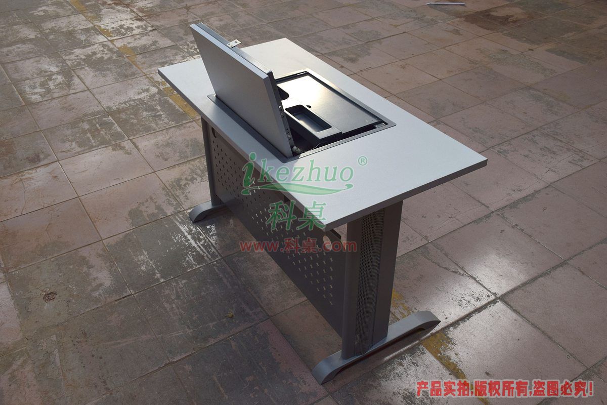 科桌家具,手动翻转器,单人金属脚架手动箱体翻转电脑桌K12-B 科桌家具,翻转电脑桌,单人金属脚架手动箱体翻转电脑桌K12-B.jpg