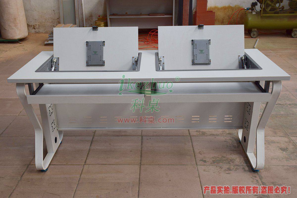 科桌家具,边框翻转器,边框翻转电脑桌,双人电脑桌,翻转电脑桌,K14-C