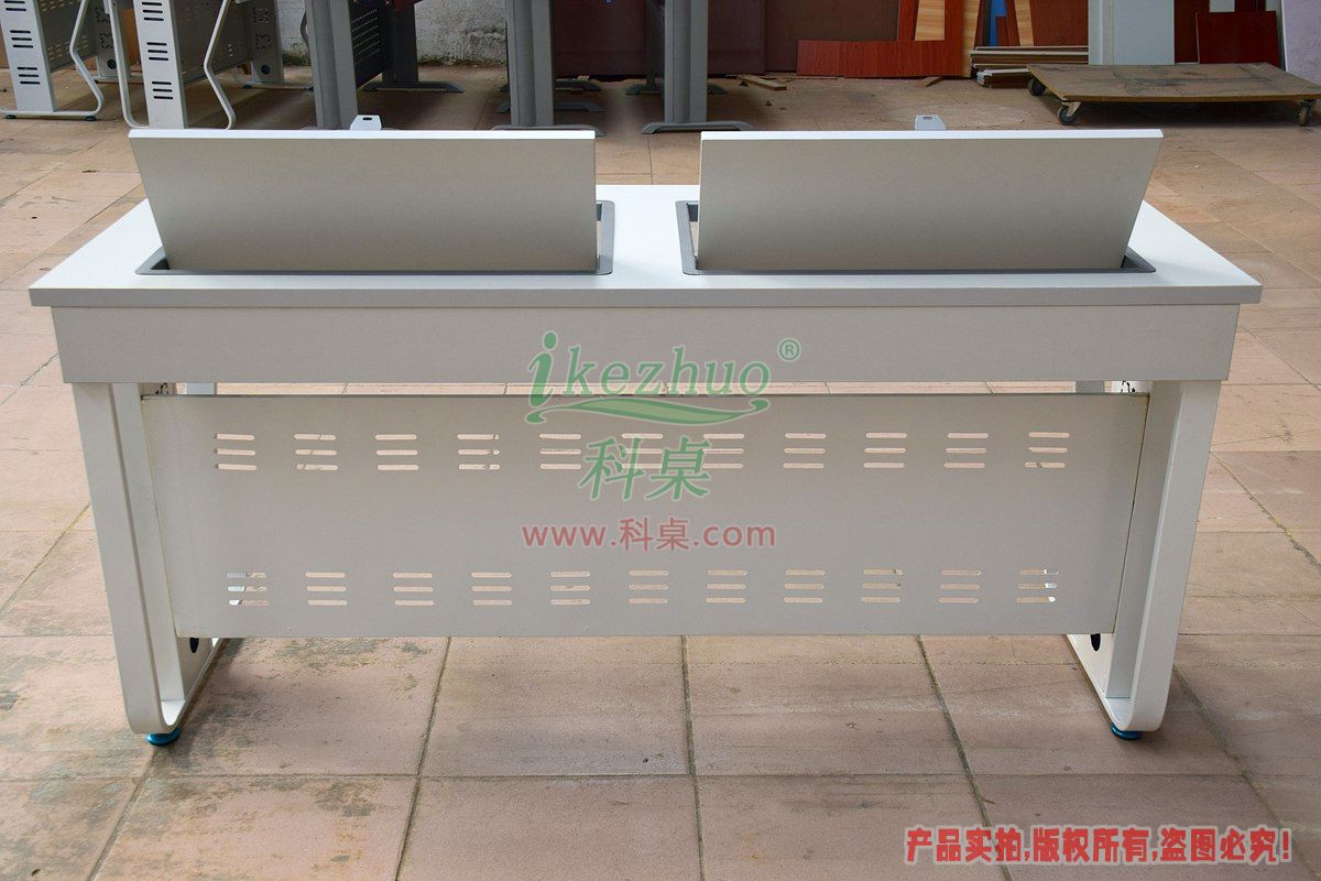 科桌家具,边框翻转器,边框翻转电脑桌,双人电脑桌,翻转电脑桌,K14-C