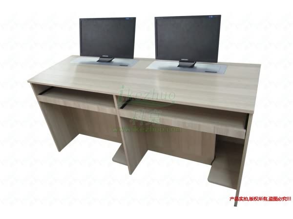 双人位电动液晶屏升降电脑桌K-18